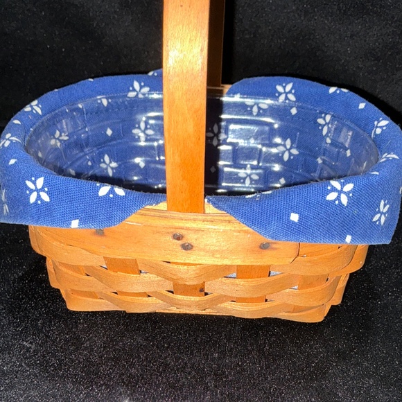 Longaberger Basket Set of 3 | Blue Gingham Liners - Picture 7 of 9